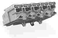 Lighting connector; push-button, external; with direct ground contact; 5-pole; Lighting side: for solid conductors; Inst. side: for all conductor types; max. 2.5 mm²; Surrounding air temperature: max 85°C (T85); white