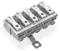 Lighting connector; push-button, external; with screw-type ground contact; DA+ DA- L PE N; 5-pole; Lighting side: for solid conductors; Inst. side: for all conductor types; max. 2.5 mm²; Surrounding air temperature: max 85°C (T85); white