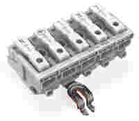 Lighting connector; push-button, external; for Linect®; with angled snap-in ground contact; L3-L2-L1-PE-N; 5-pole; Cod. A; Lighting side: for solid conductors; Inst. side: for all conductor types; max. 2.5 mm²; Surrounding air temperature: max 85°C (T85);