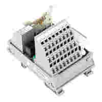 Interface module for system wiring; Pluggable connector per DIN 41651; Male connector; 10-pole; 8-channel digital input or output; 3-wire connection; in mounting carrier