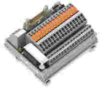 Interface module for system wiring; Pluggable connector per DIN 41651; Male connector; 20-pole; 16-channel digital input or output; 2-wire connection; in mounting carrier