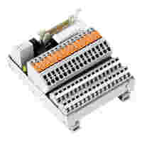 Interface module for system wiring; Pluggable connector per DIN 41651; Male connector; 20-pole; 16-channel digital input or output; 3-wire connection; with disconnect terminal block; in mounting carrier