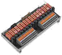 Interface module for system wiring; Pluggable connector per DIN 41651; Male connector; 20-pole; 16-channel relay output; 1 make contact; with disconnect terminal block and fuse; in mounting carrier; 2,50 mm²