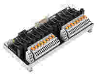 Interface module for system wiring; Pluggable connector per DIN 41651; Male connector; 20-pole; 16-channel relay output; 1 make contact; with disconnect terminal block and fuse; without relay; in mounting carrier