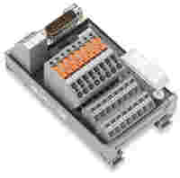 Interface module for system wiring; with solder pin; Male connector; 15-pole; 4-channel analog input or output; 4-wire; PCB terminal blocks; in mounting carrier