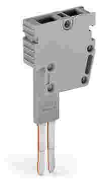 B-type test plug module; modular; suitable for all WAGO 282 Series rail-mounted terminal blocks with jumper slots; 6,00 mm²; gray