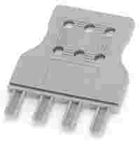 Strain relief plate; 4-pole; for 10 mm wide terminal blocks; gray