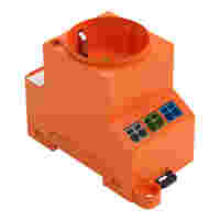 Switchgear cabinet outlet; for DIN-rail and screw mounting; for plug, type F, CEE 7/4 (Schuko); common in DE, NL, AT; with LED status indicator; with Push-in Cage Clamp double connection; orange