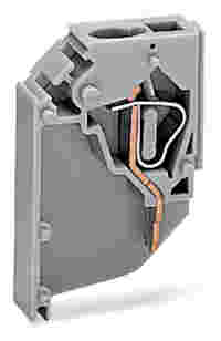 Transformer terminal block; 1-pole; CAGE CLAMP® connection for conductors; gray