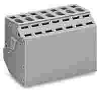 Transformer terminal block; 2-pole; CAGE CLAMP® connection for conductors; gray