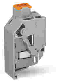 Transformer fuse terminal block; for fuse 5 x 20 mm; CAGE CLAMP® connection for conductors; 15 mm wide; gray