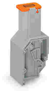Transformer fuse terminal block; for fuse 6.35 x 32 mm; CAGE CLAMP® connection for conductors; 22.5 mm wide; gray
