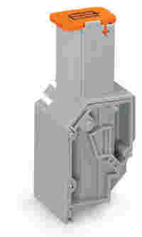 Transformer fuse terminal block; for fuse 6.35 x 32 mm; CAGE CLAMP® connection for conductors; 22.5 mm wide; gray