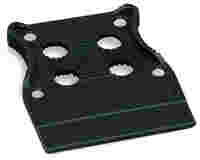Strain relief plate; for female connectors; 7.5 mm wide; black