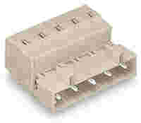 1-conductor male connector; CAGE CLAMP®; 2.5 mm²; Pin spacing 7.5 mm; 5-pole; 100% protected against mismating; 2,50 mm²; light gray