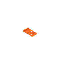 Strain relief plate; for female and male connectors; 12.5 mm wide; 1 part; Pin spacing 3.81 mm; orange