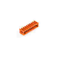 THT male header; 1.0 x 1.0 mm solder pin; angled; 100% protected against mismating; Pin spacing 3.81 mm; 9-pole; orange