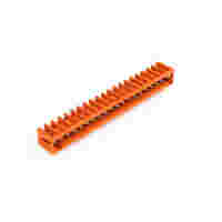THT male header; 1.0 x 1.0 mm solder pin; angled; 100% protected against mismating; Pin spacing 3.81 mm; 20-pole; orange