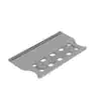 Strain relief plate; for female and male connectors; 75 mm wide; 1 part; gray
