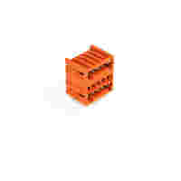 THT double-deck male header; 1.0 x 1.0 mm solder pin; angled; 100% protected against mismating; Pin spacing 3.81 mm; 10-pole; orange