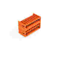 THT double-deck male header; 1.0 x 1.0 mm solder pin; angled; 100% protected against mismating; Pin spacing 3.81 mm; 18-pole; orange