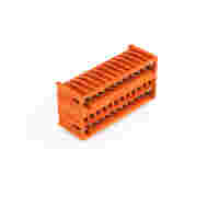 THT double-deck male header; 1.0 x 1.0 mm solder pin; angled; 100% protected against mismating; Pin spacing 3.81 mm; 24-pole; orange