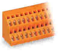 Double-deck PCB terminal block; 2.5 mm²; Pin spacing 5.08 mm; 32-pole; CAGE CLAMP®; orange