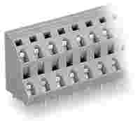 Double-deck PCB terminal block; 2.5 mm²; Pin spacing 7.5 mm; 8-pole; CAGE CLAMP®; gray