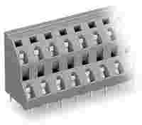 Double-deck PCB terminal block; 2.5 mm²; Pin spacing 7.5 mm; 32-pole; CAGE CLAMP®; gray