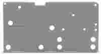 End plate; snap-fit type; 1.5 mm thick; blue