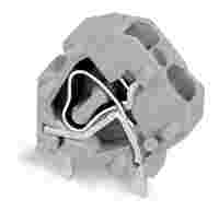 Stackable PCB terminal block; 4 mm²; Pin spacing 5 mm; 1-pole; CAGE CLAMP®; green