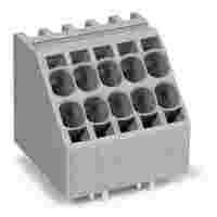 2-conductor PCB terminal block; 10 mm²; Pin spacing 7.5 mm; 3-pole; Push-in CAGE CLAMP®; gray