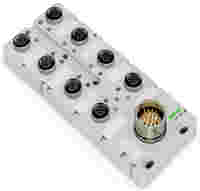 M12 sensor/actuator box; 6-way; 5-pole; M23 connector