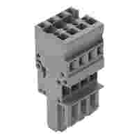 1-conductor female connector; CAGE CLAMP®; 4 mm²; Pin spacing 5 mm; 4-pole; coding finger; 4,00 mm²; gray