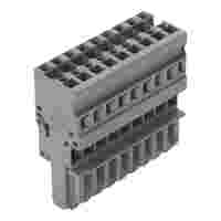 1-conductor female connector; CAGE CLAMP®; 4 mm²; Pin spacing 5 mm; 9-pole; coding finger; 4,00 mm²; gray