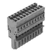 1-conductor female connector; CAGE CLAMP®; 4 mm²; Pin spacing 5 mm; 10-pole; coding finger; 4,00 mm²; gray