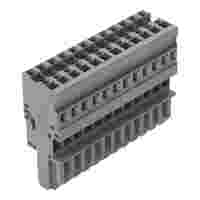 1-conductor female connector; CAGE CLAMP®; 4 mm²; Pin spacing 5 mm; 12-pole; coding finger; 4,00 mm²; gray
