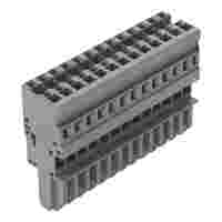 1-conductor female connector; CAGE CLAMP®; 4 mm²; Pin spacing 5 mm; 13-pole; coding finger; 4,00 mm²; gray