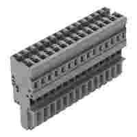1-conductor female connector; CAGE CLAMP®; 4 mm²; Pin spacing 5 mm; 15-pole; coding finger; 4,00 mm²; gray