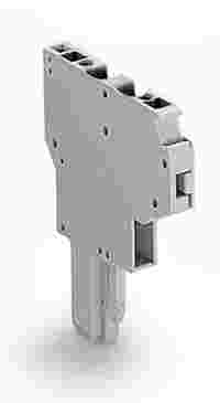 2-conductor female connector; CAGE CLAMP®; 4 mm²; Pin spacing 5 mm; 1-pole; coding finger; 4,00 mm²; gray