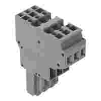 2-conductor female connector; CAGE CLAMP®; 4 mm²; Pin spacing 5 mm; 3-pole; coding finger; 4,00 mm²; gray