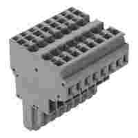 2-conductor female connector; CAGE CLAMP®; 4 mm²; Pin spacing 5 mm; 8-pole; coding finger; 4,00 mm²; gray