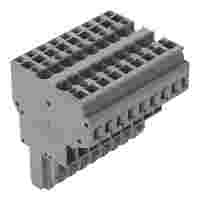 2-conductor female connector; CAGE CLAMP®; 4 mm²; Pin spacing 5 mm; 9-pole; coding finger; 4,00 mm²; gray