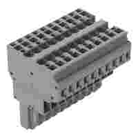 2-conductor female connector; CAGE CLAMP®; 4 mm²; Pin spacing 5 mm; 10-pole; coding finger; 4,00 mm²; gray