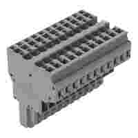 2-conductor female connector; CAGE CLAMP®; 4 mm²; Pin spacing 5 mm; 11-pole; coding finger; 4,00 mm²; gray