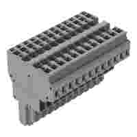 2-conductor female connector; CAGE CLAMP®; 4 mm²; Pin spacing 5 mm; 12-pole; coding finger; 4,00 mm²; gray