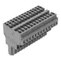 2-conductor female connector; CAGE CLAMP®; 4 mm²; Pin spacing 5 mm; 13-pole; coding finger; 4,00 mm²; gray