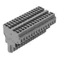 2-conductor female connector; CAGE CLAMP®; 4 mm²; Pin spacing 5 mm; 15-pole; coding finger; 4,00 mm²; gray