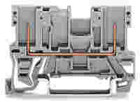 2-pin carrier terminal block; for DIN-rail 35 x 15 and 35 x 7.5; gray