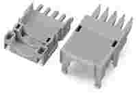 Strain relief housing; for female and male connectors; 2 parts; Pin spacing 5 mm; 6-pole; gray